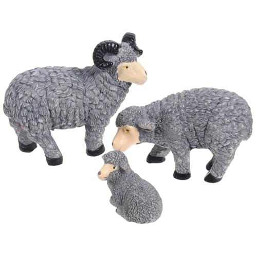 BESTonZON 3 Stück Simuliertes Schaf- und Ziegenmodell Garten-Statuen Tierische Dekoration Mini Schaf Figur für Mikro Landschaft Rasenschaf- Schaf-Figuren- Mini-Tierdekor Harz Grey BESTonZON 3 Stück Simuliertes Schaf- und Ziegenmodell Garten-Statuen Tierische Dekoration Mini Schaf Figur für Mikro Landschaft Rasenschaf- Schaf-Figuren- Mini-Tierdekor Harz Grey von BESTonZON