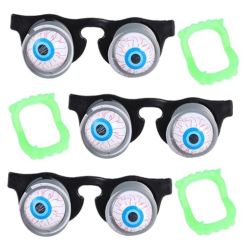 BESTonZON 3 Stück Streich Party gruselige Halloween-Brille Weiß knallt halloween costume halloween kleidung halloweenmasken Halloween -Zähne Halloween-Cosplay-Zubehör Plastik Grey BESTonZON 3 Stück Streich Party gruselige Halloween-Brille Weiß knallt halloween costume halloween kleidung halloweenmasken Halloween -Zähne Halloween-Cosplay-Zubehör Plastik Grey von BESTonZON