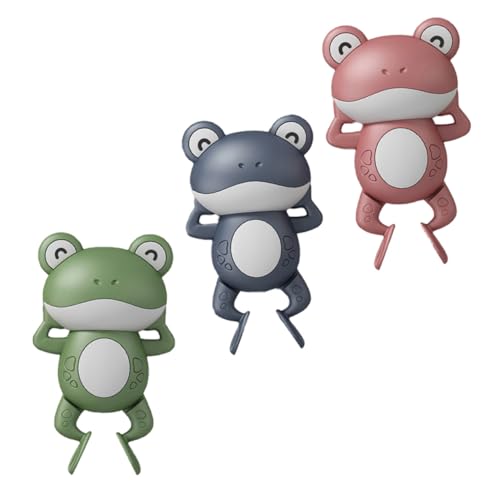 BESTonZON 3 Stück Teiliges Aufziehbares Schwimmspielzeug Frosch Badespielzeug für Junge Mädchen Ab Jahren Wasserdichtes Badewannen mit Buntem Cartoon Design Sicher und Unterhaltsam BESTonZON 3 Stück Teiliges Aufziehbares Schwimmspielzeug Frosch Badespielzeug für Junge Mädchen Ab Jahren Wasserdichtes Badewannen mit Buntem Cartoon Design Sicher und Unterhaltsam von BESTonZON
