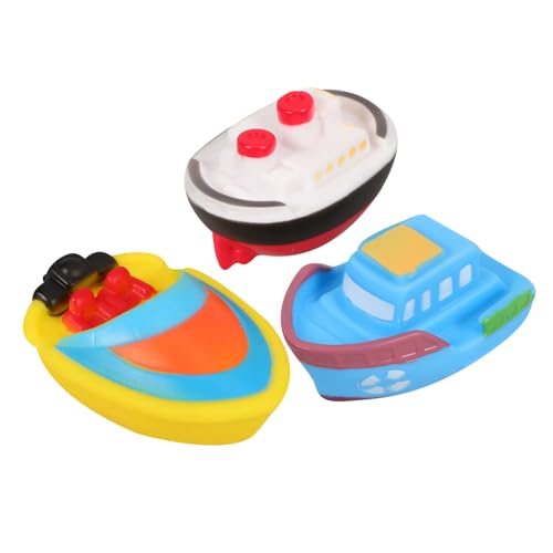 BESTonZON 3 Stück Teiliges Badewannenspielzeug Boot für Kleinkinder Quietschendes Wasserspielzeug aus Vinyl für Badewanne Schwimmbad und Strand Fördert die Hand Augen Koordination BESTonZON 3 Stück Teiliges Badewannenspielzeug Boot für Kleinkinder Quietschendes Wasserspielzeug aus Vinyl für Badewanne Schwimmbad und Strand Fördert die Hand Augen Koordination von BESTonZON