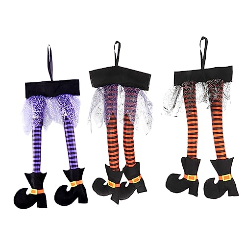 BESTonZON 3 Stück Teiliges Halloween Hexenbeine Hängend Dekoration aus Polyester Gauze Baumwolle Gruselige Party Deko für Halloween Szene und Festliche Raumgestaltung Zufällige Farbe BESTonZON 3 Stück Teiliges Halloween Hexenbeine Hängend Dekoration aus Polyester Gauze Baumwolle Gruselige Party Deko für Halloween Szene und Festliche Raumgestaltung Zufällige Farbe von BESTonZON