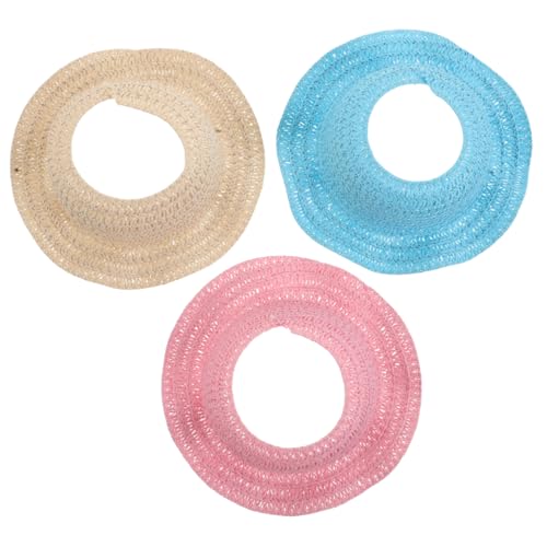 BESTonZON 3 Stück Teiliges Handgefertigtes Mini Häkelstrohhut für Puppen Luftige Offene Kopfbedeckung Stabiler Sitz für DIY Puppenkostüme und Stilvolle Accessoires BESTonZON 3 Stück Teiliges Handgefertigtes Mini Häkelstrohhut für Puppen Luftige Offene Kopfbedeckung Stabiler Sitz für DIY Puppenkostüme und Stilvolle Accessoires von BESTonZON