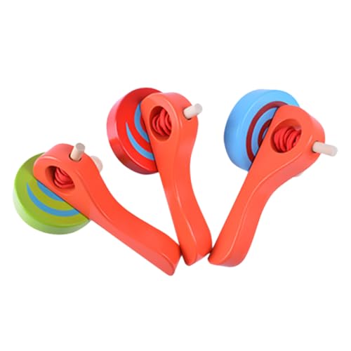 BESTonZON 3 Stück Teiliges Holzspielzeug Ziehkreisel mit Griff und Schnur für Kleinkinder Fördert Hand Auge koordination Tragbar und Einfach zu Bedienen Pädagogisches Zufällige Farbe BESTonZON 3 Stück Teiliges Holzspielzeug Ziehkreisel mit Griff und Schnur für Kleinkinder Fördert Hand Auge koordination Tragbar und Einfach zu Bedienen Pädagogisches Zufällige Farbe von BESTonZON