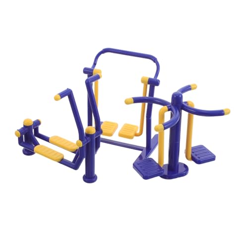 BESTonZON 3 Stück Teiliges Miniatur Fitnessspielzeugset für Puppenhäuser Außenfitnessgeräte Realistische Gymnastikmodelle Kinderfreundliche Spielzeuge für Kreatives Rollenspiel und Outdoor von BESTonZON