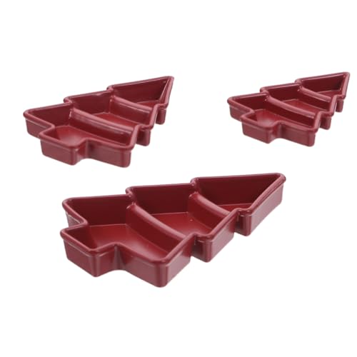 BESTonZON 3 Stück Teiliges Miniatur-Platten Weihnachtsbaum-Motiv Miniatur-Dollhouse-tabletts Vielseitige Mini-küchengeschirr-Ornamente Puppenhaus-deko für DIY-Spiele und Festliche Szenen BESTonZON 3 Stück Teiliges Miniatur-Platten Weihnachtsbaum-Motiv Miniatur-Dollhouse-tabletts Vielseitige Mini-küchengeschirr-Ornamente Puppenhaus-deko für DIY-Spiele und Festliche Szenen von BESTonZON
