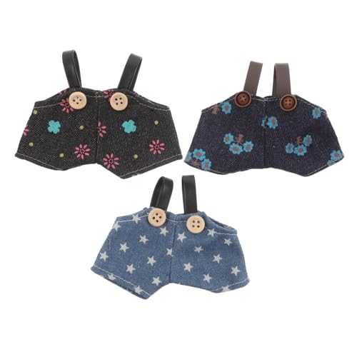 BESTonZON 3 Stück Teiliges Plüsch Puppen Latzhosen aus Denim Niedliche DIY Kleidung für Kuscheltier und Plüschbär Passform Einfach Anzuziehen Modische Puppenkleidung für Fantasievolles BESTonZON 3 Stück Teiliges Plüsch Puppen Latzhosen aus Denim Niedliche DIY Kleidung für Kuscheltier und Plüschbär Passform Einfach Anzuziehen Modische Puppenkleidung für Fantasievolles von BESTonZON