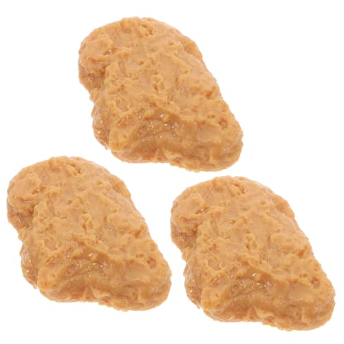 BESTonZON 3 Stück Teiliges Realistische Künstliche Chicken Nuggets aus Sicherem PVC Lebensnahe Fleischmodelle Wiederverwendbar für Küchen Dekoration Party Food Display im Zuhause BESTonZON 3 Stück Teiliges Realistische Künstliche Chicken Nuggets aus Sicherem PVC Lebensnahe Fleischmodelle Wiederverwendbar für Küchen Dekoration Party Food Display im Zuhause von BESTonZON