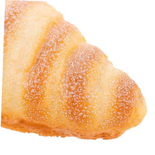 BESTonZON 3 Stück Teiliges Realistisches Croissant Deko Brot aus Täuschend Echte Nachbildung für Fotorequisiten Bäckerei und Küchen Dekoration Vielseitig Einsetzbar für Schaufenster und von BESTonZON