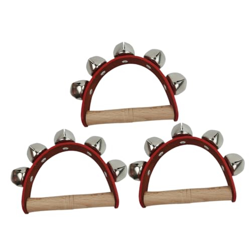 BESTonZON 3 Stück Teiliges Tamburin Halbrund Handglocken Musikinstrumente Lustige Rhythmusspielzeuge Partyzubehör für Jungen und Mädchen Geburtstagsfeier Karneval BESTonZON 3 Stück Teiliges Tamburin Halbrund Handglocken Musikinstrumente Lustige Rhythmusspielzeuge Partyzubehör für Jungen und Mädchen Geburtstagsfeier Karneval von BESTonZON