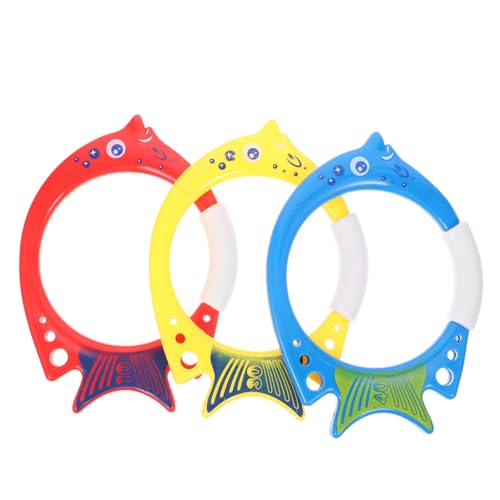 BESTonZON 3 Stück Teiliges Tauchring Fischform Schwimmspielzeug Pool tauchspielzeug aus Hochwertigem Kunststoff Sicher Klein Praktisch für Schwimmtraining und Unterwasser spaß BESTonZON 3 Stück Teiliges Tauchring Fischform Schwimmspielzeug Pool tauchspielzeug aus Hochwertigem Kunststoff Sicher Klein Praktisch für Schwimmtraining und Unterwasser spaß von BESTonZON