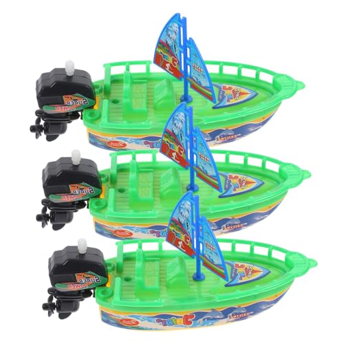 BESTonZON 3 Stück Teiliges Wind Up Badespielzeug Treibendes Segelboot aus Sicherem Kunststoff Cartoon Segelboot Design für Kleinkinder Fördert Hand Augen Koordination im Bad und Pool BESTonZON 3 Stück Teiliges Wind Up Badespielzeug Treibendes Segelboot aus Sicherem Kunststoff Cartoon Segelboot Design für Kleinkinder Fördert Hand Augen Koordination im Bad und Pool von BESTonZON