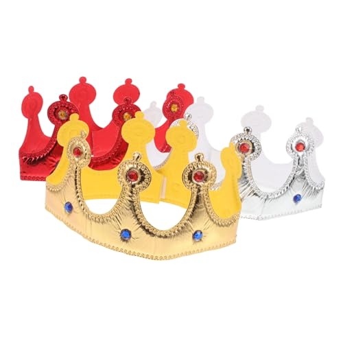 BESTonZON 3 Stück Weiche Verstellbare Stoffkrone mit Schmucksteinen Leichter Jungenkrone-hut für Jungen Geburtstag Geburtstagsfeier und Halloween Kostüm Zubehör BESTonZON 3 Stück Weiche Verstellbare Stoffkrone mit Schmucksteinen Leichter Jungenkrone-hut für Jungen Geburtstag Geburtstagsfeier und Halloween Kostüm Zubehör von BESTonZON