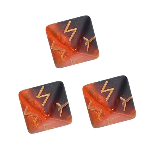 BESTonZON 3 Stück Würfel Party Stern 20-seitig blockieren photostickomni boardgame spielsachen spielwaren draußen Requisiten für Runenspiele Retro-Handspielzeug Acryl Golden von BESTonZON