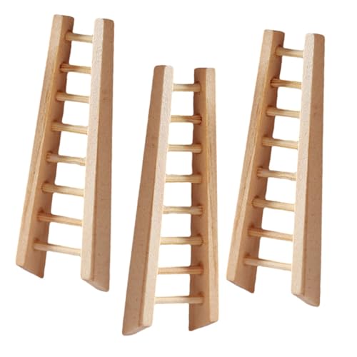 BESTonZON 3 Stücke Leiter Mini Möbel Holz Holz Winzige Möbel Leiter Modell BESTonZON 3 Stücke Leiter Mini Möbel Holz Holz Winzige Möbel Leiter Modell von BESTonZON