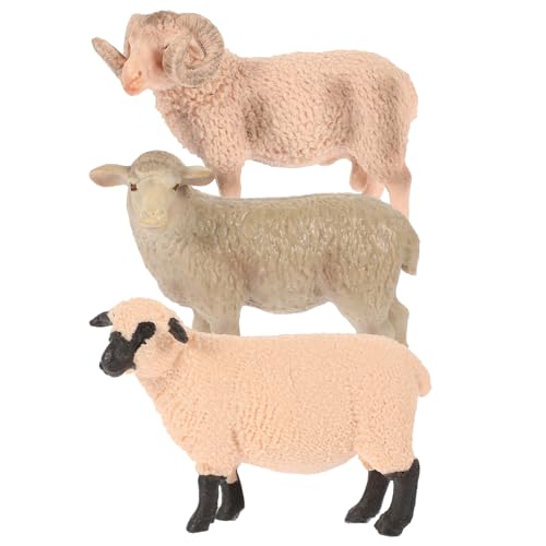 BESTonZON Pädagogisches Schaf-Spielzeug-Set 3-teilig Realistisches Zoo-Spielzeug Schaf-Ornament Für Die Raumdekoration Sicheres Basteln Für Jungen Und Mädchen BESTonZON Pädagogisches Schaf-Spielzeug-Set 3-teilig Realistisches Zoo-Spielzeug Schaf-Ornament Für Die Raumdekoration Sicheres Basteln Für Jungen Und Mädchen von BESTonZON