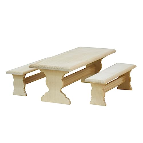 BESTonZON 3 Teiliges Puppenhaus Tisch Und Stuhlset Modellstühle Puppenhaus Zubehör Dekorationen Puppenmöbel Ornament Miniaturmöbel Mini Möbel Mini Hausmöbel Beige Holz BESTonZON 3 Teiliges Puppenhaus Tisch Und Stuhlset Modellstühle Puppenhaus Zubehör Dekorationen Puppenmöbel Ornament Miniaturmöbel Mini Möbel Mini Hausmöbel Beige Holz von BESTonZON
