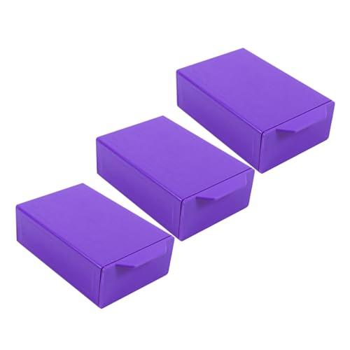BESTonZON 3-teilige Boxen Vielfalt Box Puzzleboxen Bühnen-gimmick-Requisiten Gimmick Bühnenrequisiten Trick Bühnenaufführungs-Requisiten Violett Plastik von BESTonZON