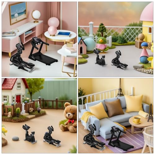 BESTonZON 3-teiliges Mini-Fitnessgerät: Realistisches Laufband-Fitnessrad-Puppenhaus-Fitnessset – Kleines Sportzubehör für Puppenhausspielplätze BESTonZON 3-teiliges Mini-Fitnessgerät: Realistisches Laufband-Fitnessrad-Puppenhaus-Fitnessset – Kleines Sportzubehör für Puppenhausspielplätze von BESTonZON