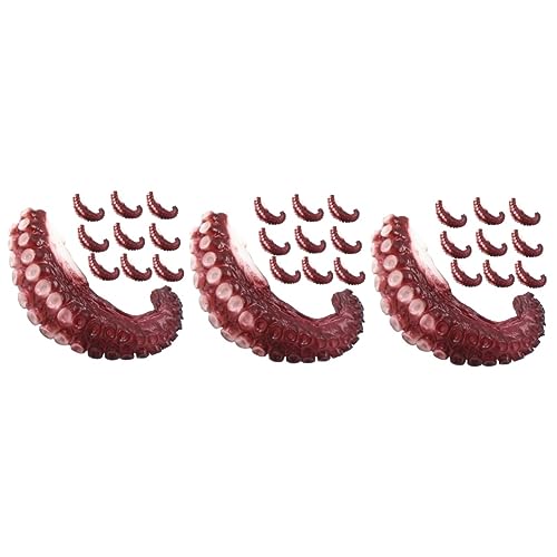 BESTonZON 30 STK Simulierte Tintenfischklaue Simulations-Oktopus-Modell Lebensmittelspielzeug für die Küche Kinderspielzeug gefälschtes Essen gefälschtes Oktopusmodell gefälschter Oktopus von BESTonZON