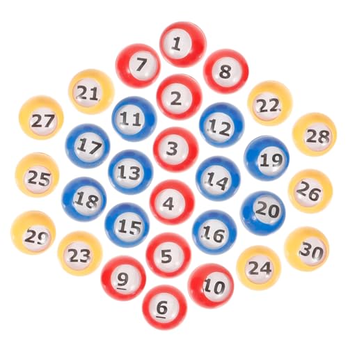 BESTonZON 30 Stück Bunte Bingo Kugeln für Verlosungen und Spiele Kunststoffbälle mit Großen Zahlen für Partys Feiern und Veranstaltungen Wiederverwendbar und Langlebig BESTonZON 30 Stück Bunte Bingo Kugeln für Verlosungen und Spiele Kunststoffbälle mit Großen Zahlen für Partys Feiern und Veranstaltungen Wiederverwendbar und Langlebig von BESTonZON