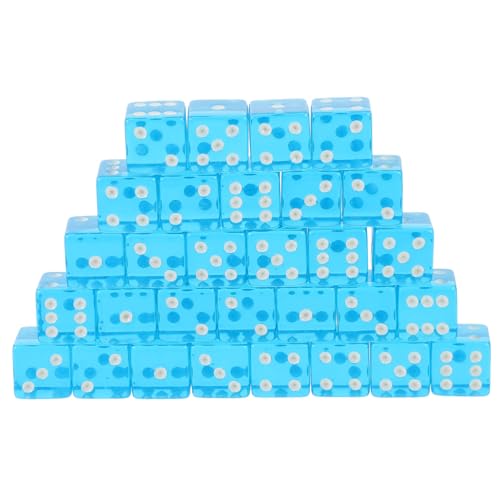 BESTonZON 30-teiliges Set „Sky“ – Große Acrylwürfel – Perfekt Für Partys Brettspiele Und Pädagogische Aktivitäten von BESTonZON