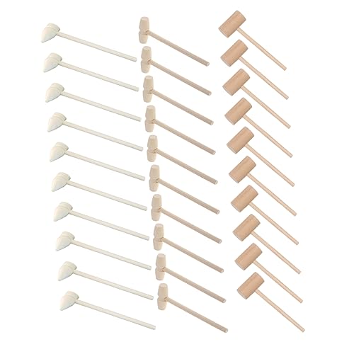 BESTonZON 30 Stück Mini-Gummihammer für kinderspielzeug esszimmerstã¼hle Handwerksmaterial kinderhammer Holzschlägel Holzhammerchen natürliches Hammerspielzeug hölzern BESTonZON 30 Stück Mini-Gummihammer für kinderspielzeug esszimmerstã¼hle Handwerksmaterial kinderhammer Holzschlägel Holzhammerchen natürliches Hammerspielzeug hölzern von BESTonZON
