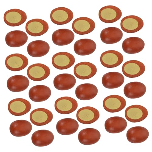 BESTonZON 30 Stück Miniatur Eier Miniatur Gekochte Eier für Puppenhaus Küchendekoration Mini Lebensmittel Modell Kit für Rollenspiel und Kreative Bastelprojekte von BESTonZON