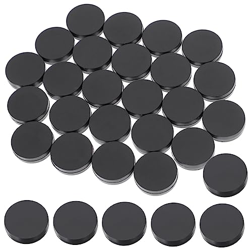 BESTonZON 30 Stück Spielsteine Tabletop-Spiele Hinweis Kreismacher Partygeschenk Backgammon Runde Endkappen Kette Spielbretter Basen Brettspielzubehör Plastik Black von BESTonZON