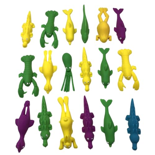 BESTonZON 30 Stück Teiliges Finger Tier aus Weichem TPR Lustige Flugtiere zum Werfen Elastische Fingerspielzeuge für Kinderparty Stressabbau und Kreativen Spielspaß von BESTonZON