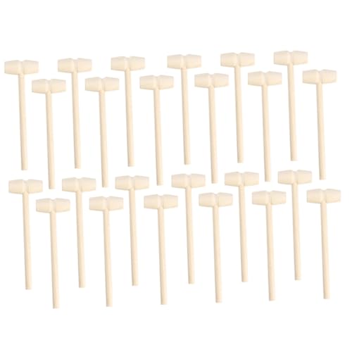 BESTonZON 30 Stück Teiliges Holz Mini Hämmer Lernspielzeug Geduld DIY Hammer Holzspielzeug für Jungen und Mädchen Ab Jahren von BESTonZON