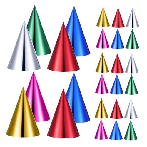 BESTonZON 30 Stück Teiliges Metallic mit Elastischem Band Bunte Farbmischung für Erwachsene für Geburtstage Hochzeiten Weihnachten und Silvesterfeiern von BESTonZON