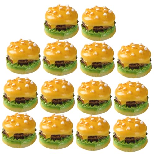 BESTonZON 30 Stück Teiliges Miniatur Burger Deko aus Robustem Material Realistische Food Props für Fotografie Kinderküche und Laden Küchendekoration Flexible und Langlebige Burger Modelle von BESTonZON