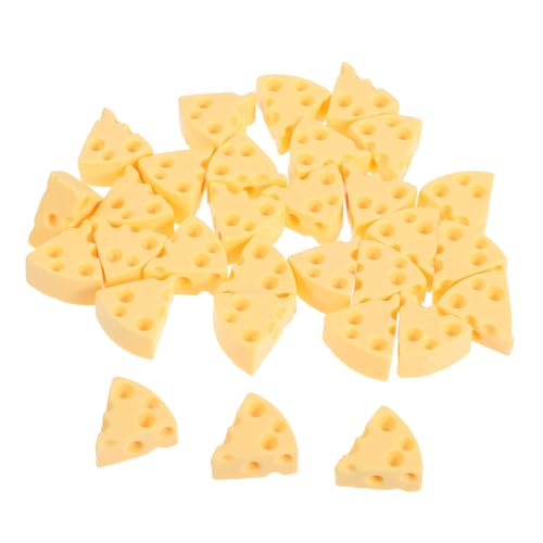 BESTonZON 30 Stück Teiliges Miniatur Käsefigur Realistische Resin Mini Fake Cheese Modelle Kleine Künstliche Käse Miniaturen für Puppenhaus Küche Dekoration Vielseitige DIY Bastel und von BESTonZON