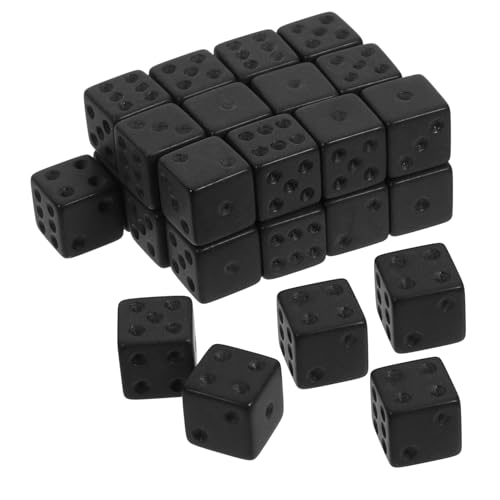 BESTonZON 30 Stück Teiliges Schwarze Mattierte Spielwürfel mit Geraden Kanten Sechseitige Würfel für Brettspiele Langlebig Abgerundete Ecken Leicht und Praktisch für Spielpartys und von BESTonZON