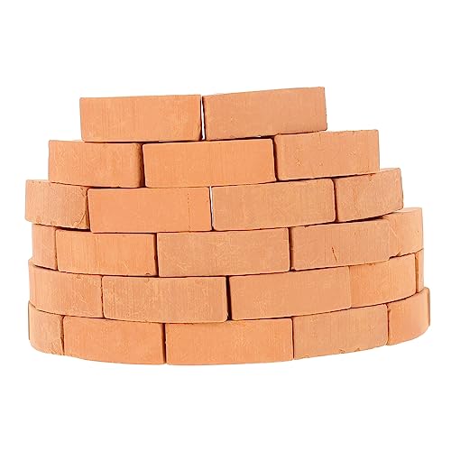 BESTonZON 30 Stück Teiliges Ziegelstein Modellset Poliert Kreative DIY Bausteine für Puppenhaus Kleine Mauersteine für Basteln und Modellbau Platzsparend und Spielerfreundlich von BESTonZON