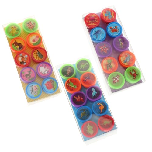 BESTonZON 30-Teiliges Set Cartoon-Stempel Tintenstempel für Partyartikel für Bausatz Die Book Stamp weihnachtsdeko DIY Bastelstempel Weihnachtsstempel für Plastik von BESTonZON