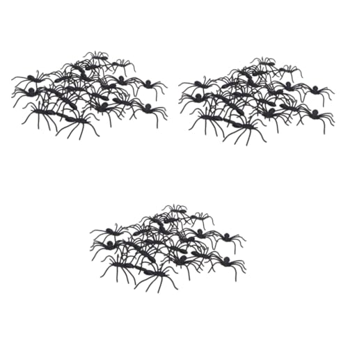 BESTonZON 300 Stck. weiches Spinnenspielzeug beängstigend Dekorate simulieren hängend Stütze Halloween-Spinne Simulationsspinne Halloween -Dekorationen Spinne für Schwarz von BESTonZON