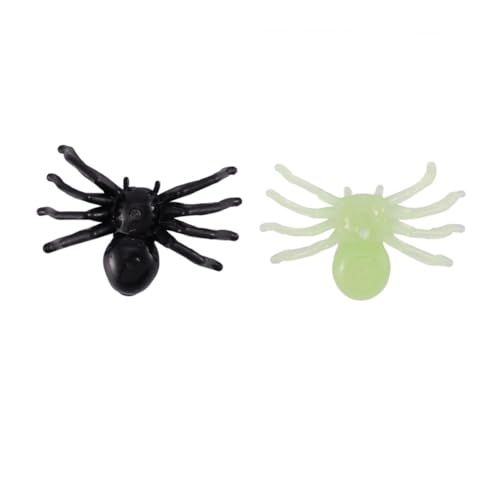 BESTonZON 300 Stück Halloween Fälschungsspinne Halloween Dekorationen Trick Halloween Dekorationen Indoor Leuchtende Spinnen Halloween Streich Halloween Spinne von BESTonZON