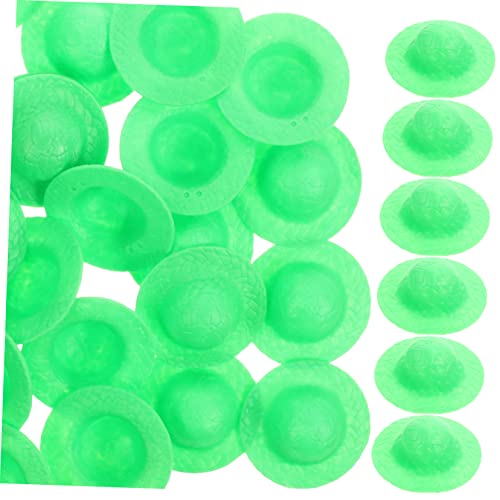 BESTonZON 30St Mini-Hut Kindermütze Schutzhelm Halloween-Mini-Hexenhüte Trucker-Hut individuelle Mütze kindertagsgeschenk plastikenten Lustig Mini-Puppenmütze Miniaturhüte für Puppen Green von BESTonZON