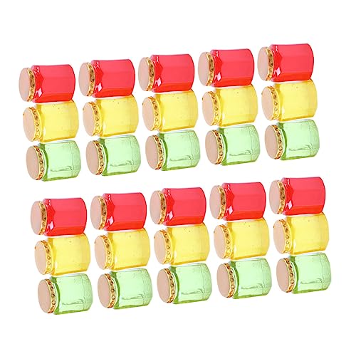 BESTonZON 30St Puppenhausdekoration Spielparty- Mini Marmeladengläser Mini-Puddingglas für kinderspielzeug Mini-Bonbonglas basteln Miniatur-Bonbonglas-Modell Harz von BESTonZON