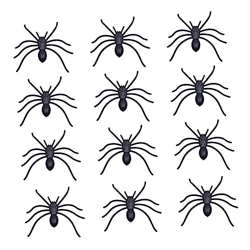BESTonZON 30St weiches Spinnenspielzeug Halloween Plüsch kleine falsche Spinnen gefälschte Spinnen gefälschte Fehler plastikspinne Spinnen Heimdekorationen Scherzspielzeug Black von BESTonZON