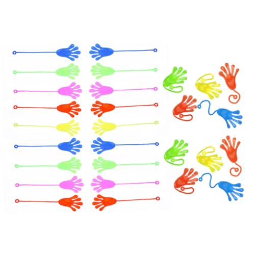 BESTonZON 30Stücke Dehnbare Handspielzeuge für Elastische Klebespielzeuge Partygeschenke und Klassenzimmerbelohnungen für Kindergeburtstage und Kreative Spielmomente von BESTonZON