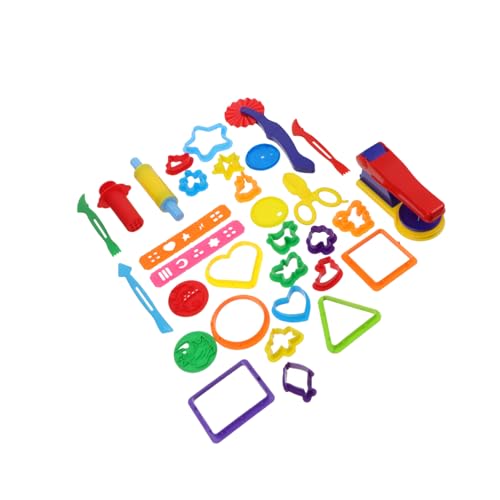BESTonZON 32 Stück Farbiges Schlamm Werkzeug Herstellung Ton-Kits Hey Modellieren Hersteller bastelset basteln für nudel DIY plastilin Formen zum Stressabbau Plastik von BESTonZON