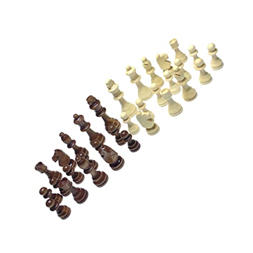 BESTonZON 32 Stück Schachfiguren Aus Holz Groß Schachbrett Hölzern Weiß BESTonZON 32 Stück Schachfiguren Aus Holz Groß Schachbrett Hölzern Weiß von BESTonZON