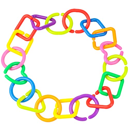 BESTonZON 35 Stück Teiliges Link Ring aus Robustem Material Kleine Geometrische Kettenglieder zum Greifen und Verbinden Fördert Feinmotorik Farberkennung und Konzentration für Kleinkinder BESTonZON 35 Stück Teiliges Link Ring aus Robustem Material Kleine Geometrische Kettenglieder zum Greifen und Verbinden Fördert Feinmotorik Farberkennung und Konzentration für Kleinkinder von BESTonZON