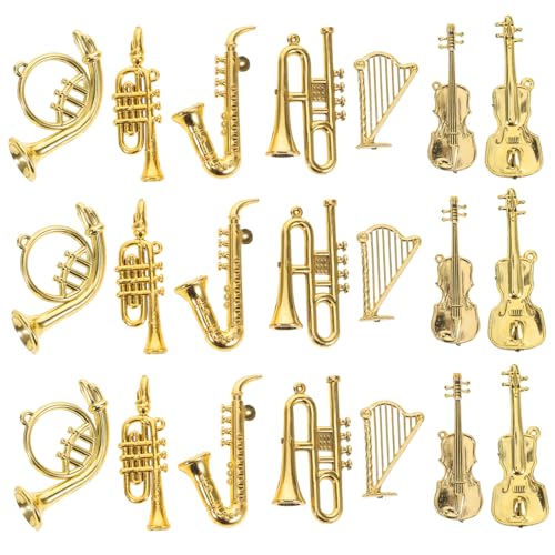 BESTonZON 35 Stück Teiliges Mini-musikinstrumente Set aus Leichtem Kunststoff Vielfältige Puppenhaus-Dekoration mit Mini Bratsche Gitarre Trompete Sicher und Fördert Musikalische Bildung und BESTonZON 35 Stück Teiliges Mini-musikinstrumente Set aus Leichtem Kunststoff Vielfältige Puppenhaus-Dekoration mit Mini Bratsche Gitarre Trompete Sicher und Fördert Musikalische Bildung und von BESTonZON