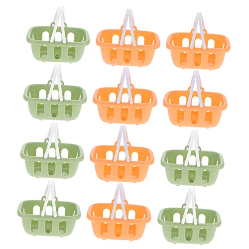 BESTonZON 36 STK Mini-Einkaufskorb kinderkorb plastikkorb Picknickkorb Mini-Shopping Spielzeug Ornament Mini-DIY-Dekore kompakte Korbmodelle künstlich Lebensmittel gefälschter Korb schmücken von BESTonZON