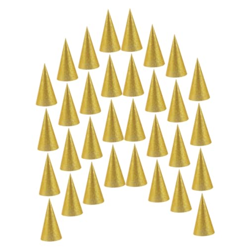BESTonZON 36 Stück Geburtstags Partyhüte aus Papier Goldene Kindergeburtstags Partydeko Leichte Bequeme Geburtstagskopfbedeckung für Fotos und Feierlichkeiten BESTonZON 36 Stück Geburtstags Partyhüte aus Papier Goldene Kindergeburtstags Partydeko Leichte Bequeme Geburtstagskopfbedeckung für Fotos und Feierlichkeiten von BESTonZON
