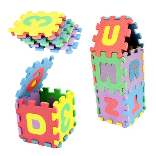 BESTonZON 36 Stück Puzzlematte Alphabet-Puzzle Eva-Bodenmatte Baby-Fußmatten Schaumstoff-Bodenmatte Baby-Puzzle Schaumpuzzle Rätsel Alphabet-Matte Zahlenmatte Buchstabe Teppich Kind von BESTonZON