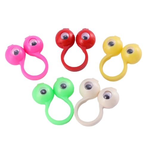 BESTonZON 36 Stück Teiliges Große Augen Ringe Bunte Augenringe für Party Mitgebsel Kreatives Finger für Rollenspiele und Theateraufführungen Zufällige Farbe Zufällige Farbe von BESTonZON